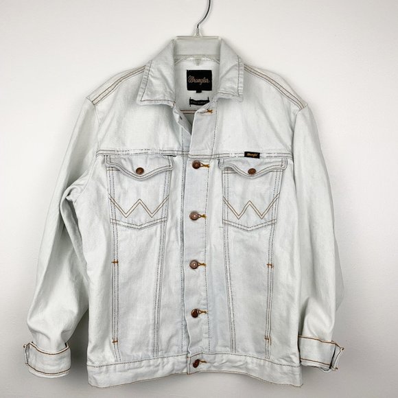 Wrangler Jackets & Blazers - Wrangler White Denim Button Front Jacket S
